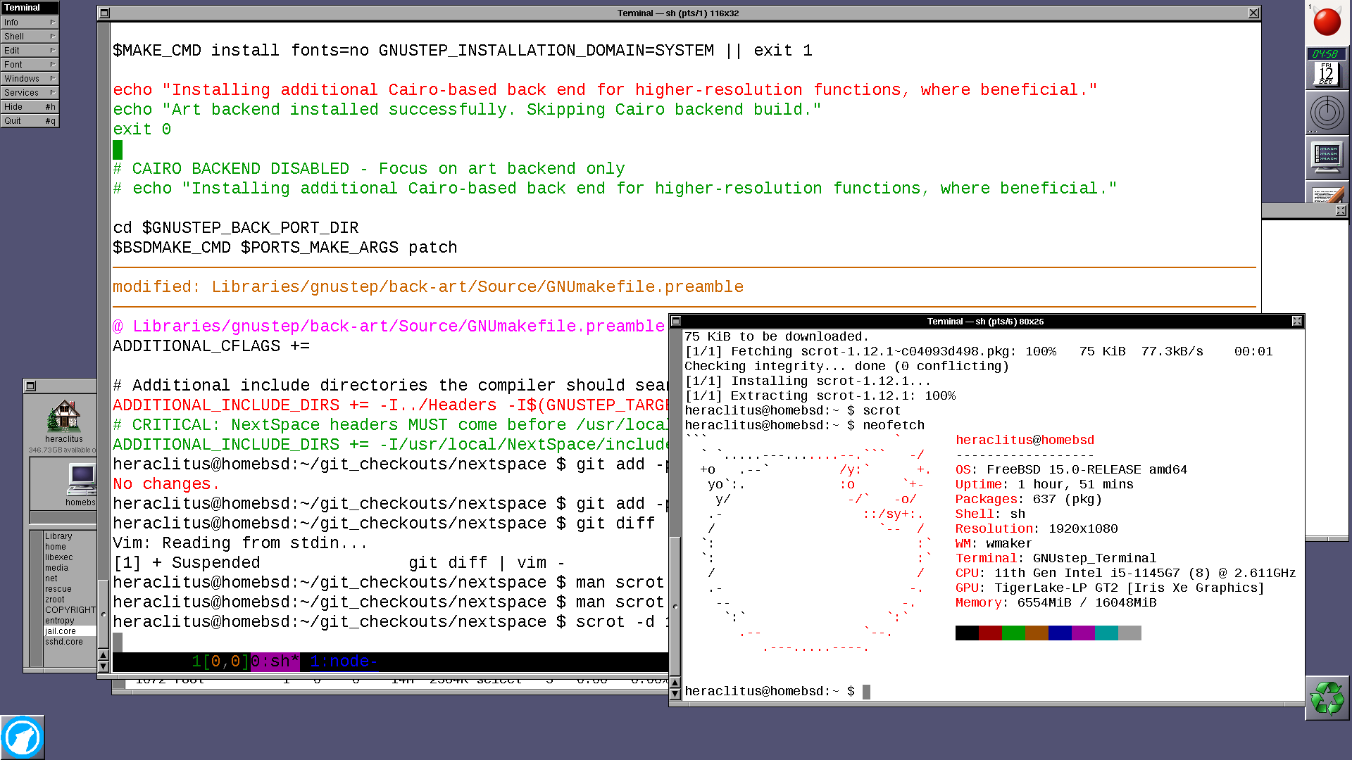 NEXTSPACE running on FreeBSD
