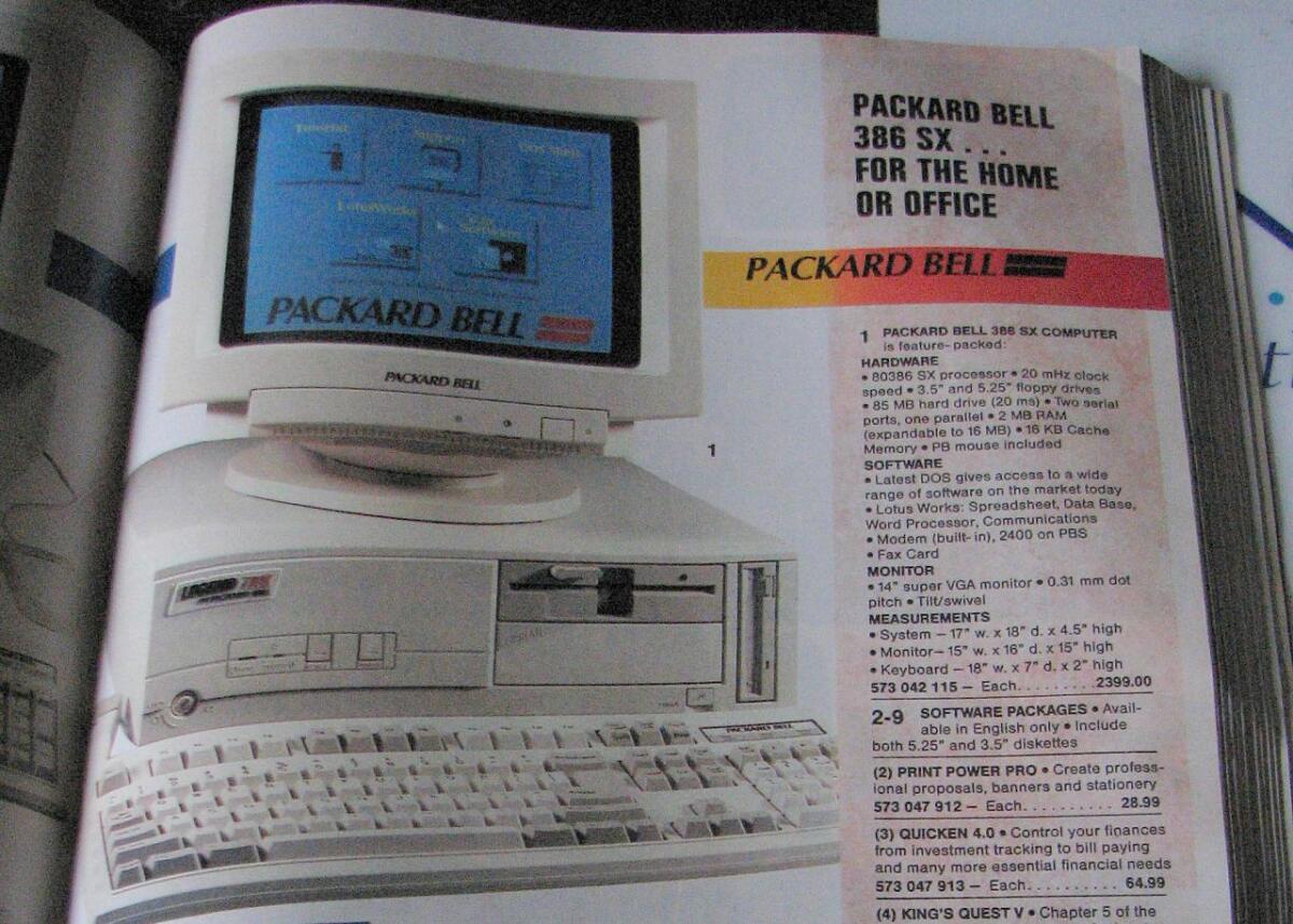 The catalog ad, in all its early-&rsquo;90s glory.