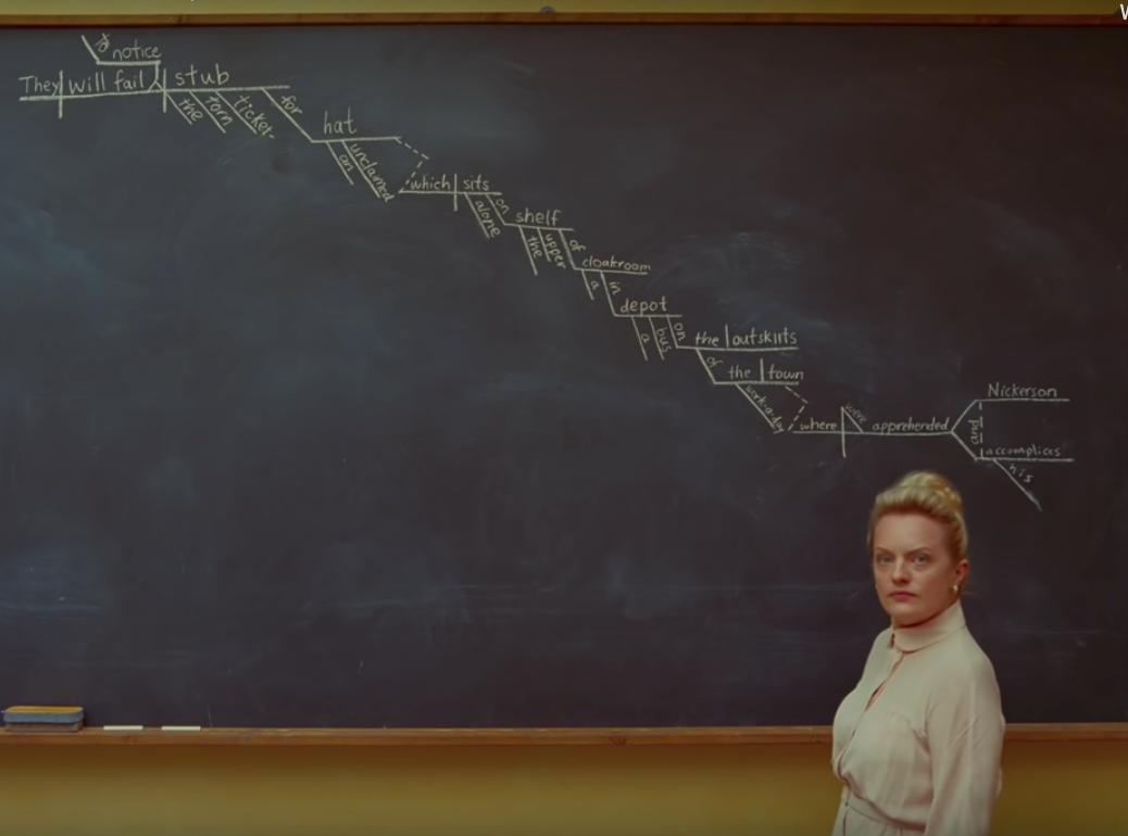 The French Dispatch shows the recursive power of sentence diagramming. Perhaps I wasn&rsquo;t the only person disappointed that it wasn&rsquo;t a major plot point.